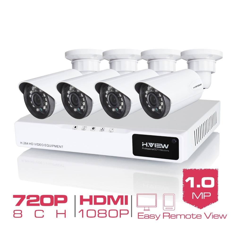 720P DVR Security System 4 pcs Set