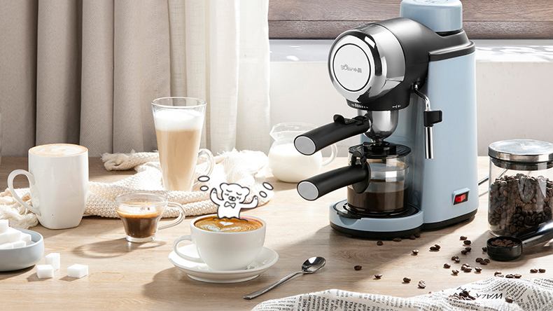 Sky Blue Mini Espresso Coffee Machine