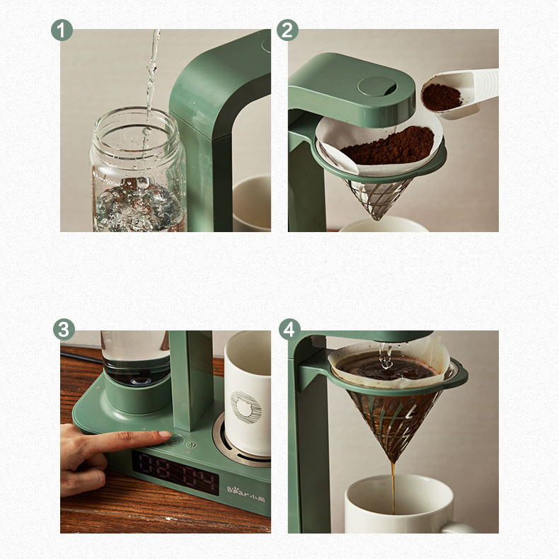 Fully Automatic Water Dispenser Coffee Machine with Clock