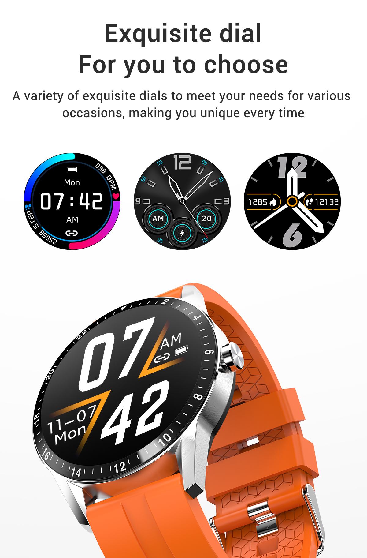 Full Touch Bluetooth Smart Watch for Android/IOS Phone