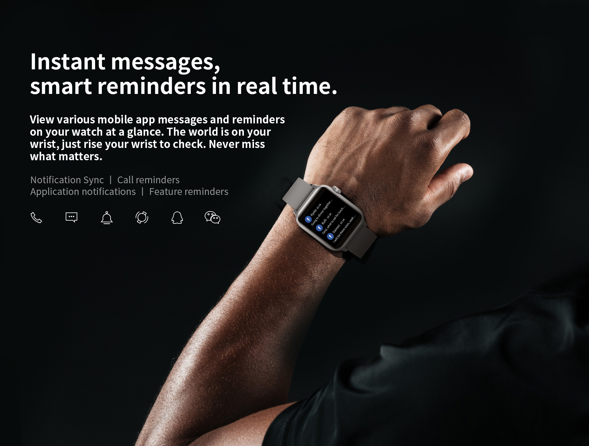 Full Touch Square Smart Watch for Apple/Android Phone Full Touch Square Smart Watch for Apple/Android Phone