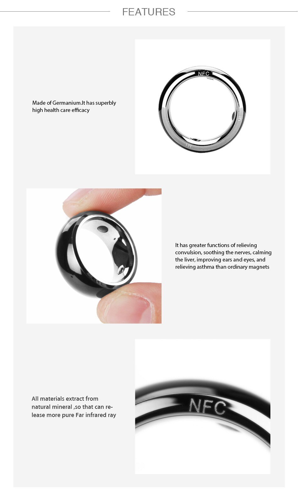 Waterproof Smart Ring for Mobile Phone