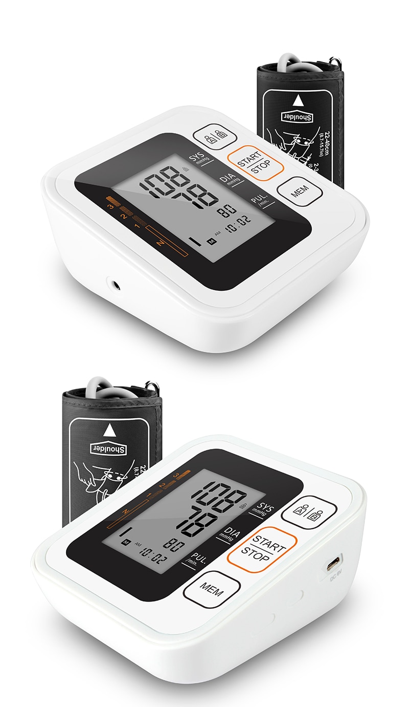 Portable Digital Arm Blood Pressure and Heart Rate Monitor