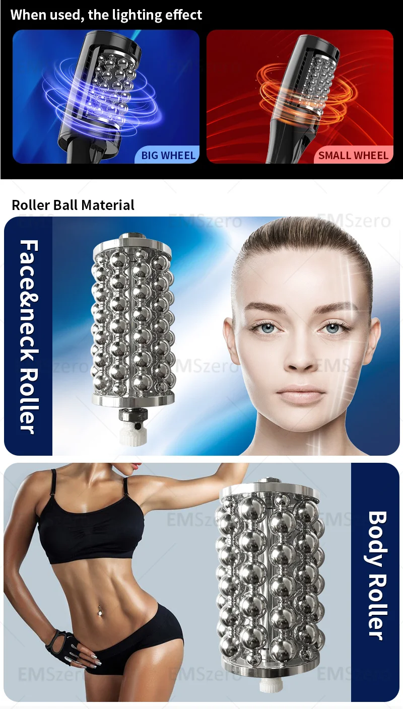 2025 2IN1 EMSzero Fat Removal Cellulite 5D massage Roller Electromagnetic Muscle Building Training for salon