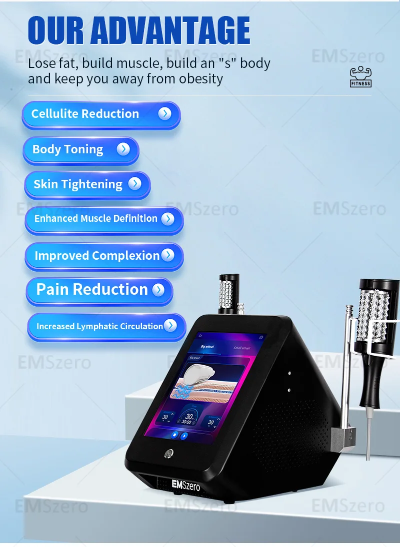 2025 2IN1 EMSzero Fat Removal Cellulite 5D massage Roller Electromagnetic Muscle Building Training for salon